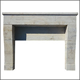 close up of a custom marble fireplace