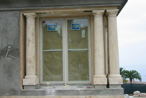 exterior columns