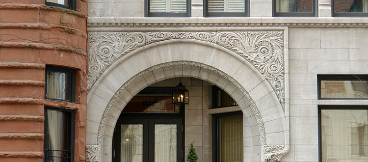 Limestone Company Carved Arch Over Doorway