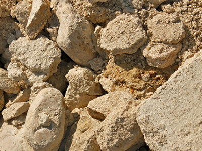A ground full of crumbled Limestone