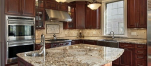 Kitchen transformed with limestone countertops