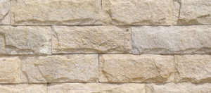 Limestone brick wall