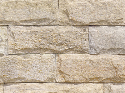 Limestone brick wall