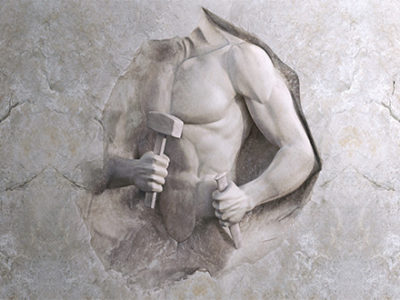 Marble-athletic-man-cut-into-stone